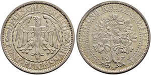 5 Mark Alemania / República de Weimar (1918-1933) Plata 