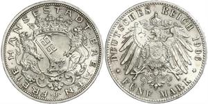 5 Mark Bremen (estado) Plata 