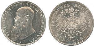5 Mark Ducado de Sajonia-Meiningen (1680 - 1918) Plata Jorge II de Sajonia-Meiningen