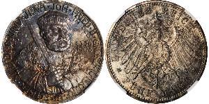 5 Mark Ducado de Sajonia-Weimar-Eisenach (1809 - 1918) Plata 