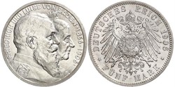 5 Mark Gran Ducado de Baden (1806-1918) / Imperio alemán (1871-1918) Plata Federico I de Baden (1826 - 1907)