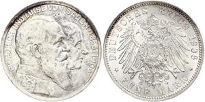 5 Mark Gran Ducado de Baden (1806-1918) / Imperio alemán (1871-1918) Plata Federico I de Baden (1826 - 1907)