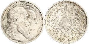 5 Mark Gran Ducado de Baden (1806-1918) / Imperio alemán (1871-1918) Plata Federico I de Baden (1826 - 1907)