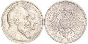 5 Mark Gran Ducado de Baden (1806-1918) / Imperio alemán (1871-1918) Plata Federico I de Baden (1826 - 1907)