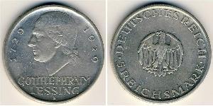 5 Mark Imperio alemán (1871-1918) Plata Gotthold Ephraim Lessing