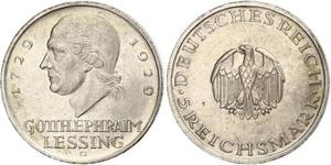 5 Mark Imperio alemán (1871-1918) Plata Gotthold Ephraim Lessing