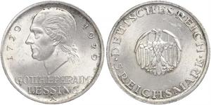 5 Mark Imperio alemán (1871-1918) Plata Gotthold Ephraim Lessing