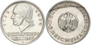 5 Mark Imperio alemán (1871-1918) Plata Gotthold Ephraim Lessing