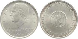 5 Mark Imperio alemán (1871-1918) Plata Gotthold Ephraim Lessing