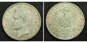 5 Mark Reino de Baviera (1806 - 1918) Plata Otón I de Baviera(1848 – 1916)