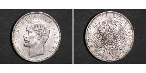 5 Mark Reino de Baviera (1806 - 1918) Plata Otón I de Baviera(1848 – 1916)