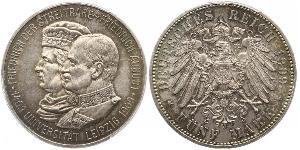 5 Mark Reino de Sajonia (1806 - 1918) Plata Federico Augusto III de Sajonia (1865-1932)