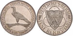 5 Mark República de Weimar (1918-1933) Plata 