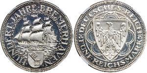 5 Mark República de Weimar (1918-1933) Plata 