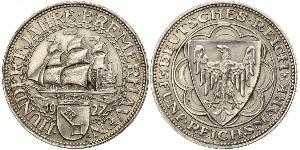 5 Mark República de Weimar (1918-1933) Plata 