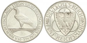 5 Mark República de Weimar (1918-1933) Plata 
