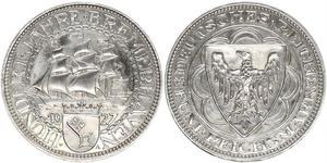 5 Mark República de Weimar (1918-1933) Plata 
