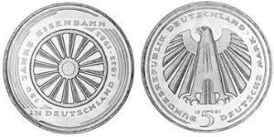 5 Mark Germania Ovest (1949-1990) Rame/Nichel 