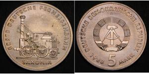 5 Mark Repubblica Democratica Tedesca (1949-1990) Rame/Nichel 