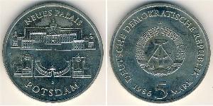 5 Mark Repubblica Democratica Tedesca (1949-1990) Rame/Nichel 