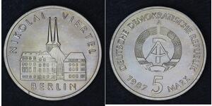 5 Mark Repubblica Democratica Tedesca (1949-1990) Rame/Nichel 