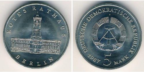 5 Mark Repubblica Democratica Tedesca (1949-1990) Rame/Nichel 