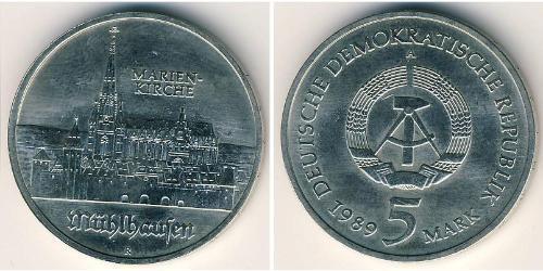 5 Mark Repubblica Democratica Tedesca (1949-1990) Rame/Nichel 