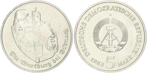 5 Mark Repubblica Democratica Tedesca (1949-1990) Rame/Zinco/Nichel 