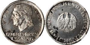 5 Mark Deutsches Kaiserreich (1871-1918) Silber Gotthold Ephraim Lessing