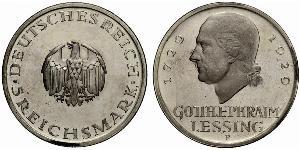 5 Mark Deutsches Kaiserreich (1871-1918) Silber Gotthold Ephraim Lessing