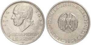 5 Mark Deutsches Kaiserreich (1871-1918) Silber Gotthold Ephraim Lessing