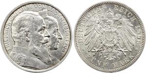 5 Mark Deutsches Kaiserreich (1871-1918) / Grand Duchy of Baden (1806-1918) Silber Friedrich I. (Baden, Großherzog) (1826 - 1907)