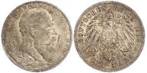 5 Mark Deutsches Kaiserreich (1871-1918) / Grand Duchy of Baden (1806-1918) Silber Friedrich I. (Baden, Großherzog) (1826 - 1907)