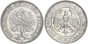 5 Mark Deutschland / Weimarer Republik (1918-1933) Silber 