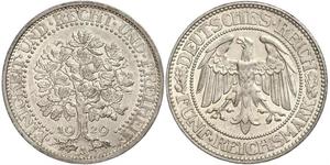 5 Mark Deutschland / Weimarer Republik (1918-1933) Silber 