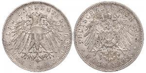 5 Mark Free City of Lübeck Silber 