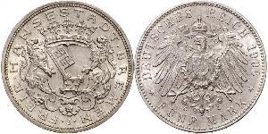 5 Mark Freie Hansestadt Bremen Silber 