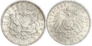 5 Mark Freie Hansestadt Bremen Silber 