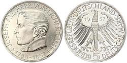 5 Mark Geschichte der Bundesrepublik Deutschland (1949-1990) Silber Joseph von Eichendorff