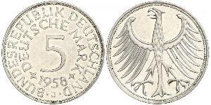 5 Mark Geschichte der Bundesrepublik Deutschland (1949-1990) Silber 