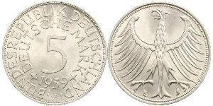 5 Mark Geschichte der Bundesrepublik Deutschland (1949-1990) Silber 