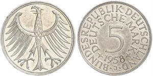 5 Mark Geschichte der Bundesrepublik Deutschland (1949-1990) Silber 