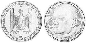 5 Mark Geschichte der Bundesrepublik Deutschland (1949-1990) Silber 