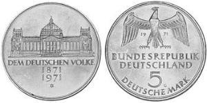 5 Mark Geschichte der Bundesrepublik Deutschland (1949-1990) Silber 