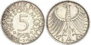 5 Mark Geschichte der Bundesrepublik Deutschland (1949-1990) Silber 
