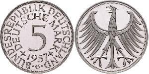 5 Mark Geschichte der Bundesrepublik Deutschland (1949-1990) Silber 