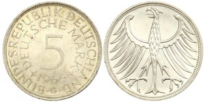 5 Mark Geschichte der Bundesrepublik Deutschland (1949-1990) Silber 