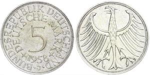 5 Mark Geschichte der Bundesrepublik Deutschland (1949-1990) Silber 