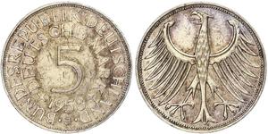 5 Mark Geschichte der Bundesrepublik Deutschland (1949-1990) Silber 