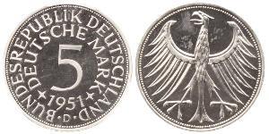 5 Mark Geschichte der Bundesrepublik Deutschland (1949-1990) Silber 